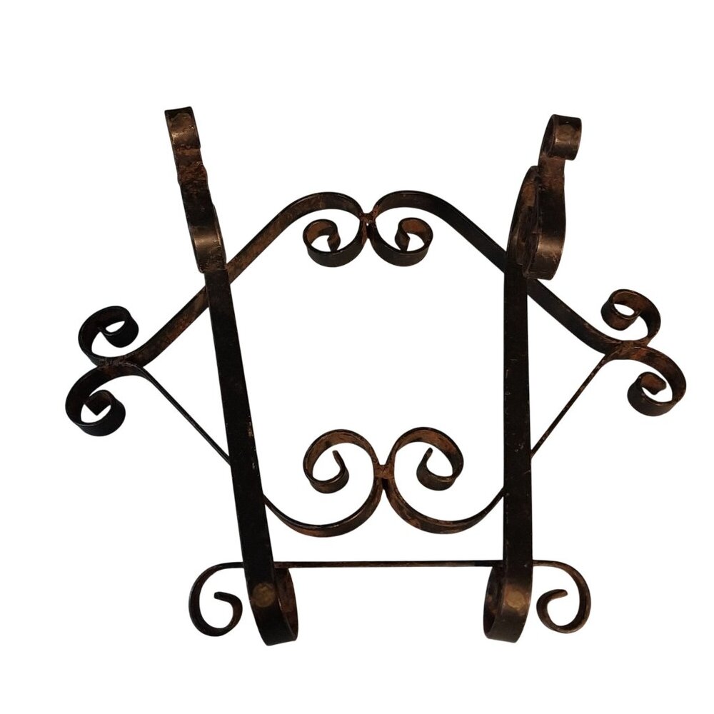 Elegant Black and Brown Wrought Iron Easel - Picture 6 of 8